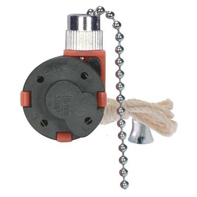 Satco 81983 - 3 SPEED FAN SW 4 WRS W/NIC PC Pull Chain Light Switch