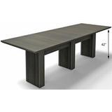 144" x 48" Custom Standing Height Rectangular Conference Table with Cable Channel Bases