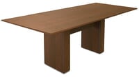 96" x 48" Custom Standing Height Rectangular Conference Table with Cable Channel Bases