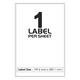 1 Per Page/Sheet, 1000 Sheets (1000 Sticky Label), iSOUL White Blank Matt Self-Adhesive A4 Address Shipping Labels Stickers, Laser Inkjet compatible L7167/J8167 Printer Paper, 199.6 X 289.1mm JAM FREE