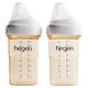 Hegen PCTO Press to Close Twist to Open 240ml/8oz Baby Feeding Bottle with Medium Flow Teat (2-Pack)