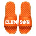 Men's ISlide Orange Clemson Tigers Text Split Slide Sandals