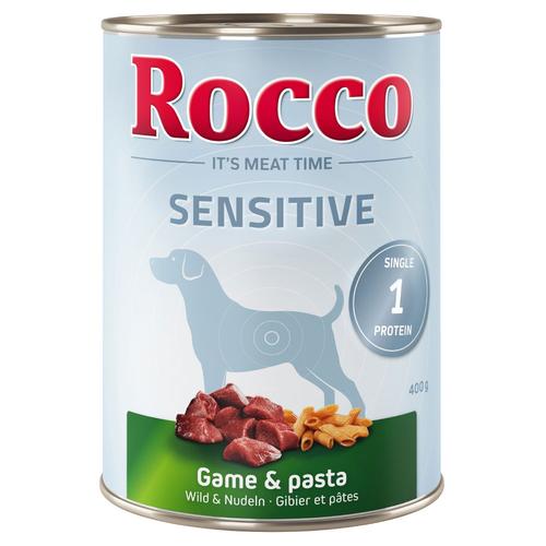 6 x 400g Sensitive Wild & Nudeln Rocco Hundefutter nass