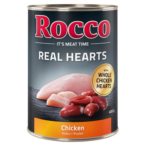 6 x 400g Real Hearts Huhn Rocco Hundefutter nass