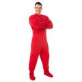 BIG FEET PAJAMA CO. Red Fleece Onesie Footed Pyjamas with Bum Flap