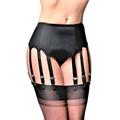 Nancies Lingerie 12 Strap Suspender/Garter Belt (SSL12)[XL Black]