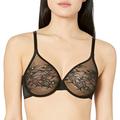 Gossard Women's Glossies Lace Sheer Bra Molded, Black (Black), 36A