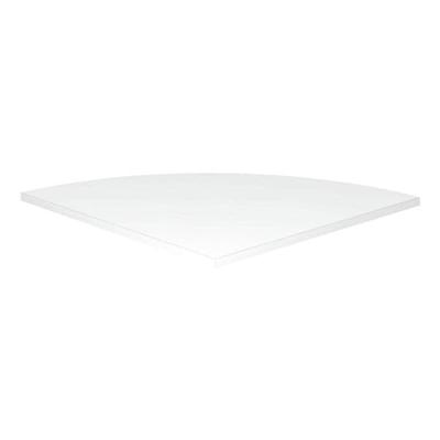HAMMERBACHER Verkettungsplatte Viertelkreis weiß, 80x2.5x80 cm