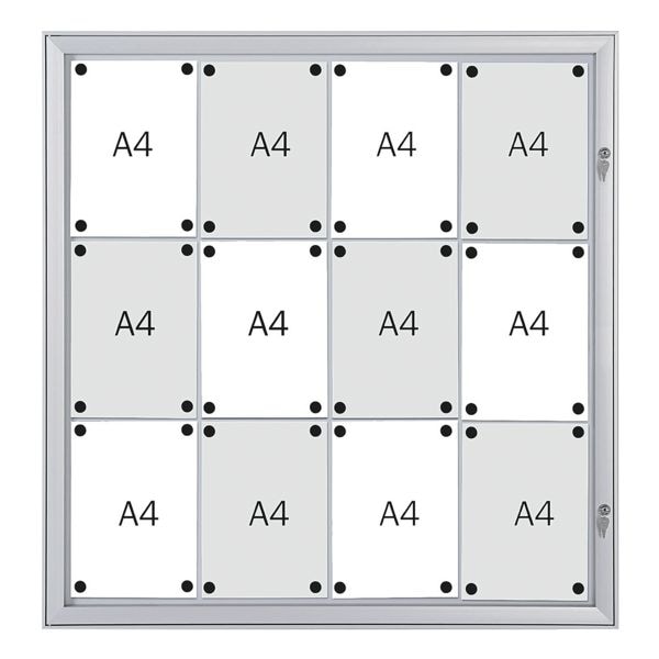 Franken Feuerfester Schaukasten »Security SKB12S« silber, 96.9x100.4x2.3 cm