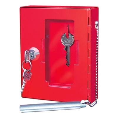 Notschlüsselkasten mit Klöppel rot, Wedo, 12x15x4 cm