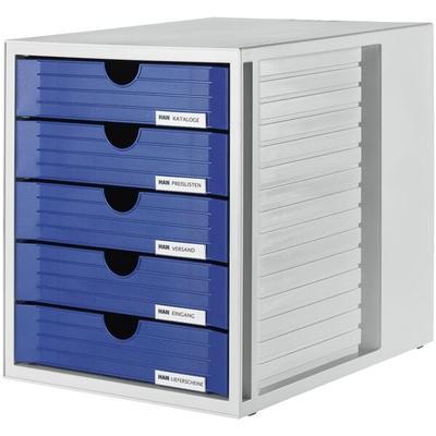 HAN Schubladenbox »SYSTEMBOX« mit 5 Schubladen geschlossen grau, 23.8x30.5x4.5 cm