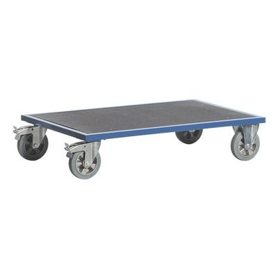 ROLLCART Plattformwagen 200x80 cm Ladefläche blau, 200x28.5x80 cm