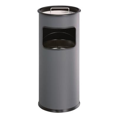 Durable Stand-Papierkorb mit Ascher grau, 62 cm