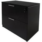 Black Locking 2-Drawer Lateral File