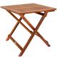 CASARIA® Wooden Garden Side Table | Coffee Bistro End Table | Folding Furniture | Solid Acacia Wood | 70x70x73cm | Fold Up Square Patio Balcony Outdoor | Weather-Resistant
