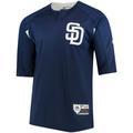 Men's Majestic Navy/White San Diego Padres Authentic Collection On-Field 3/4-Sleeve Batting Practice Jersey