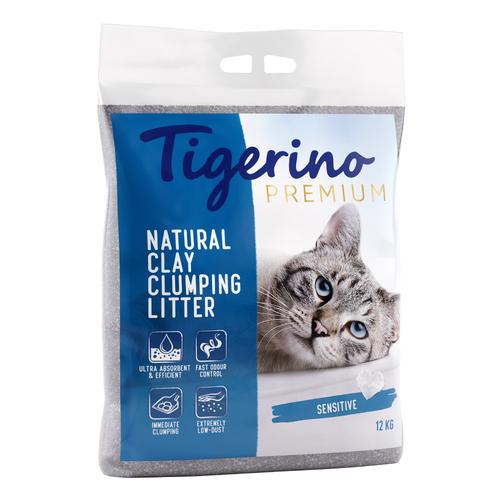 12kg Tigerino Premium Katzenstreu – Sensitive (parfümfrei)