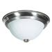 Nuvo Lighting 76245 - 3 Light 15" Round Brushed Nickel Frosted Melon Glass Shade Ceiling Light Fixture (3 Light - 15" - Flush Mount - Frosted Melon Glass)