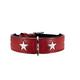 Hunter 60503 Hundehalsband Magic Star, vegetabil gegerbtes Leder, Größe 42, rot