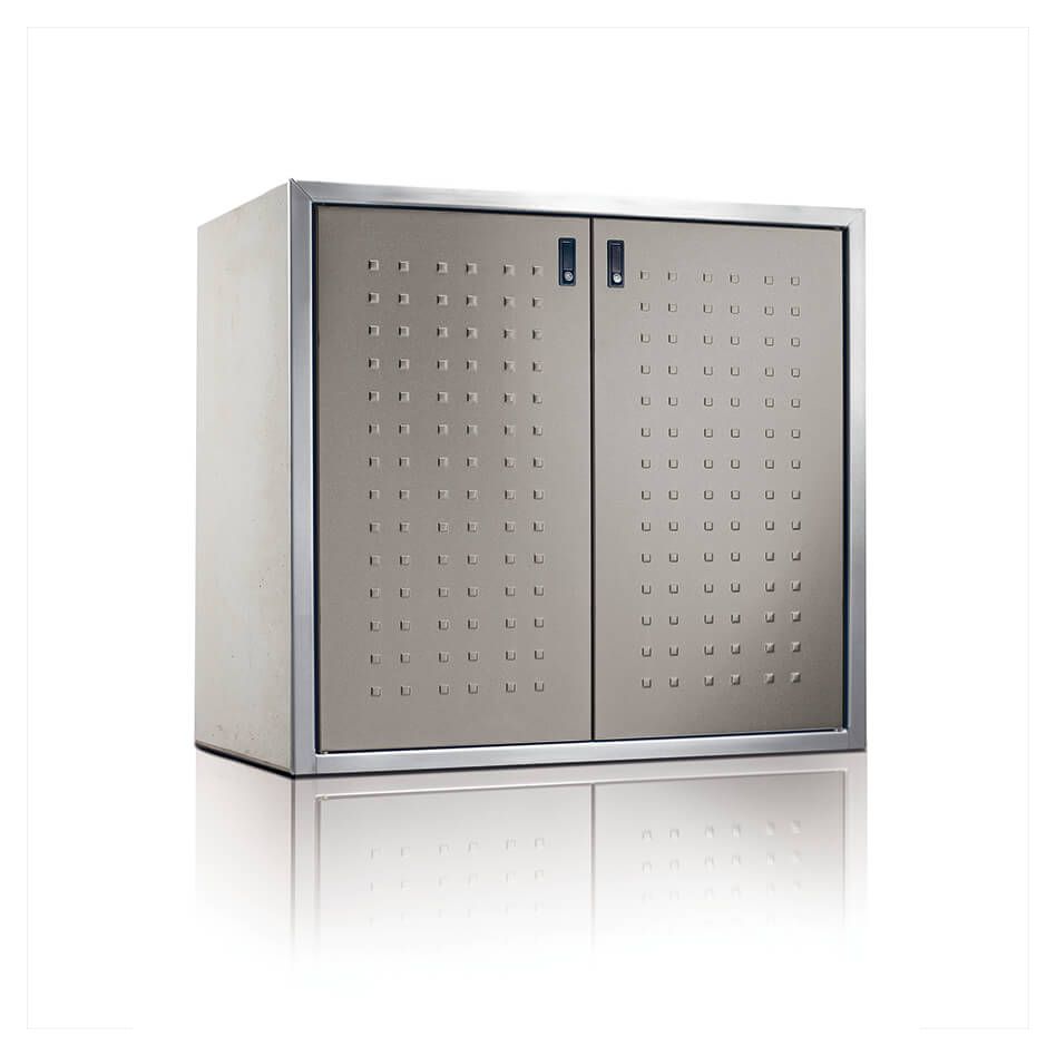 Paul Wolff Mülltonnenbox SILENT Trend Taupeviolett 2er Box Mülltonnenverkleidung, 240 L, Perlgrau Image