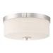 Nuvo Lighting 46231 - 2 Light Polished Nickel Frosted Glass Shade Ceiling Light Fixture (DENVER 2 LIGHT FLUSH MOUNT)