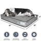 PetFusion SerenityLounge Solides 4 "Memory Foam Hundebett für mittelgroße bis große Hunde (36x28x4" orthopädische Sofacouch; Grau). Micro Suede Bezug. Ersatzbezüge und passende Decken sind ebenfalls erhältlich