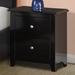 House of Hampton® Daraly 2 Drawer Nightstand Wood in Black/Brown | 25 H x 22 W x 16 D in | Wayfair 5DBDBE1AEDBA4522A76EFB536E5C5416