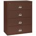 FireKing Fireproof 4-Drawer Vertical Filing Cabinet Metal/Steel in Brown | 52.75 H x 44.5 W x 22.125 D in | Wayfair 4-4422-C (brown)