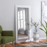 Brayden Studio® Beveled White Wall Mirror Wood in Brown | 65.5 H x 31 W x 0.75 D in | Wayfair BRYS8878 34936675