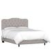 Brayden Studio® Merlo Tufted Low Profile Standard Bed Upholstered/Cotton in Black/Brown/White | 51 H x 41 W x 78 D in | Wayfair BYST2664 40427053