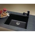 Blanco Precis SILGRANIT 21" L x 18" W Undermount Kitchen Sink Granite in Black/Gray/White | 7.5 H x 18 D in | Wayfair 513428