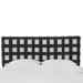 Brayden Studio® Terrio Box Seam Linen Panel Headboard Upholstered/Metal/Linen/Cotton in Black | 51 H x 74 W x 4 D in | Wayfair BRAY3706 38312519