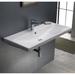 CeraStyle by Nameeks Glossy White Ceramic Rectangular Drop-In Bathroom Sink w/ Overflow | 6.69 H x 39.37 W x 17.72 D in | Wayfair