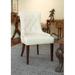 Charlton Home® Abby Tufted Faux Leather Side Chair Faux Leather/Upholstered in White/Black | 36.4 H x 22 W x 23.8 D in | Wayfair CHLH4552 31018525