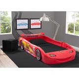 Delta Children Disney/Pixar Cars Lightning Mcqueen Car Toddler Bed Plastic in Red | 22.5 H x 47.5 W x 94 D in | Wayfair BB86706CR
