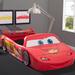 Delta Children Disney/Pixar Cars Lightning Mcqueen Car Toddler Bed Plastic in Red, Size 22.5 H x 47.5 W x 94.0 D in | Wayfair BB86706CR