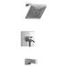 Delta Zura Pressure Balance 17 Series Tub & Shower Trim w/ Double Handle & Monitor, Rubber in Gray | 7.625 H x 7.625 W in | Wayfair T17474