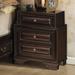 Glory Furniture 1015 3 - Drawer Nightstand Wood in Brown | 29 H x 24 W x 17 D in | Wayfair G8875-N