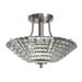 Springdale Lighting Wendy 1 - Light 13.5" Unique/Statement Bowl Semi Flush Mount Crystal in Gray | 10 H x 13.5 W x 13.5 D in | Wayfair GH15487LED