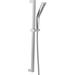 Delta Pivotal H2Okinetic Hand Shower w/ Slide Bar, 3-Spray Handheld Shower Head, Slide Bar Hand Shower, Rubber in Gray | 1.81 W in | Wayfair 51799