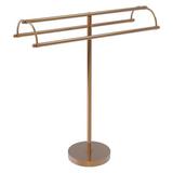 Allied Brass Double Arm Free Standing Towel Stand Metal in Brown | 34.2 H x 10 D in | Wayfair TS-31-BBR