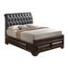 Glory Furniture Edwardsville Storage Platform Bed Upholstered/Faux leather in White/Brown | 60 H x 58 W x 87 D in | Wayfair G8875E-FB5