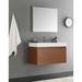 Wrought Studio™ Wrought Studio Ikraam 36" Wall Mounted Single Sink Bathroom Vanity Set w/ Mirror Wood/Plastic in Brown | Wayfair