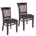 Darby Home Co Darlington Side Chair Faux Leather/Wood/Upholstered in Black | 35 H x 17 W x 20 D in | Wayfair DABY7023 40074403