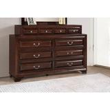 Glory Furniture 1015 10 Drawer 67" W Double Dresser Wood in Brown | 43 H x 67 W x 17 D in | Wayfair G8875-D