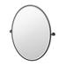 Gatco Glam Modern Framed Oval Mirror | Bathroom Vanity Mirror, Pivots & Beveled in Black | 33 H x 28.13 W x 2 D in | Wayfair 4639XFLG