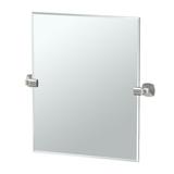 Gatco Jewel Modern Frameless Rectangle Bathroom Vanity Mirror | Pivoting & Beveled in Gray | 24 H x 19.5 W in | Wayfair 4159SM