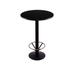 Holland Bar Stool Bar Height Pedestal Dining Table Wood/Metal in Black/Brown | 42 H x 24 W x 24 D in | Wayfair 214-1642BW24RFTRG