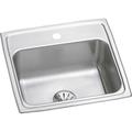 Elkay Lustertone Stainless Steel 19.5" L x 19" W Drop-in Kitchen Sink w/ Perfect Drain Stainless Steel in Gray | 7.5 H x 19.5 W x 19 D in | Wayfair