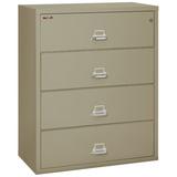 FireKing Fireproof 4-Drawer Vertical Filing Cabinet Metal/Steel in Gray | 52.75 H x 44.5 W x 22.125 D in | Wayfair 4-4422-C (pewter) (w/ E-Lock)